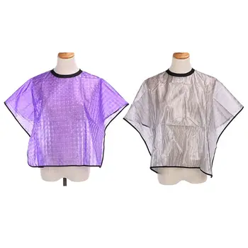

Hot Sale Hair Cutting Collar PVC Waterproof Colouring Cape Barber Cloth Hairdressing Hair Dye Gown Perm Baking Oil Cape Tool
