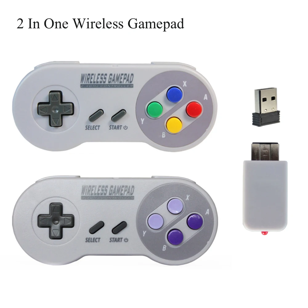 Беспроводные джойстики 2 4 ГГц Джойстик контроллер для SNES Super Nintendo Classic MINI консоль