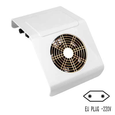 White EU Plug Профессиональный пылеуловитель для ногтей, вентилятор, пылесос, маникюрный аппарат, инструменты, мешок для сбора пыли, инструменты для маникюра и салона - Цвет: White EU Plug