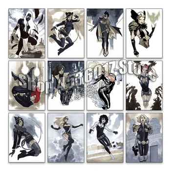 

5d Diy Diamond Painting Cross Stitch Diamond Embroidery Black Widow and Catwoman Mosaic Full Square Rhinestone Gifts Canvas