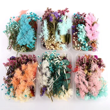 

Hot 1Box Real Dried Flower Dry Plants For Aromatherapy Candle Epoxy Resin Pendant Necklace Jewelry Making Craft DIY Accessories