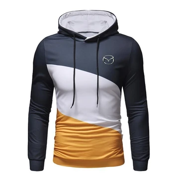 

Patchwork Popular High Quality Hoodies Men Warm Mazda LOGO Sweatshirts Europe America Style Male Comfortable Tops Fast delivery