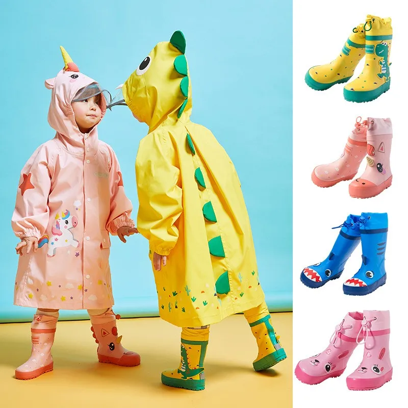 Ensemble imperméable + Bottes de pluie 2-8 ans - Bleu Color Kids