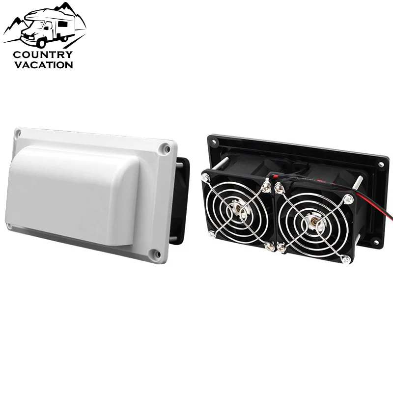 RV Caravan Exhaust Fan Side Vent Ventilation Range Hood Vent 12V 13.2W Strong Wind Low Noise for Motorhome Camper Accessories