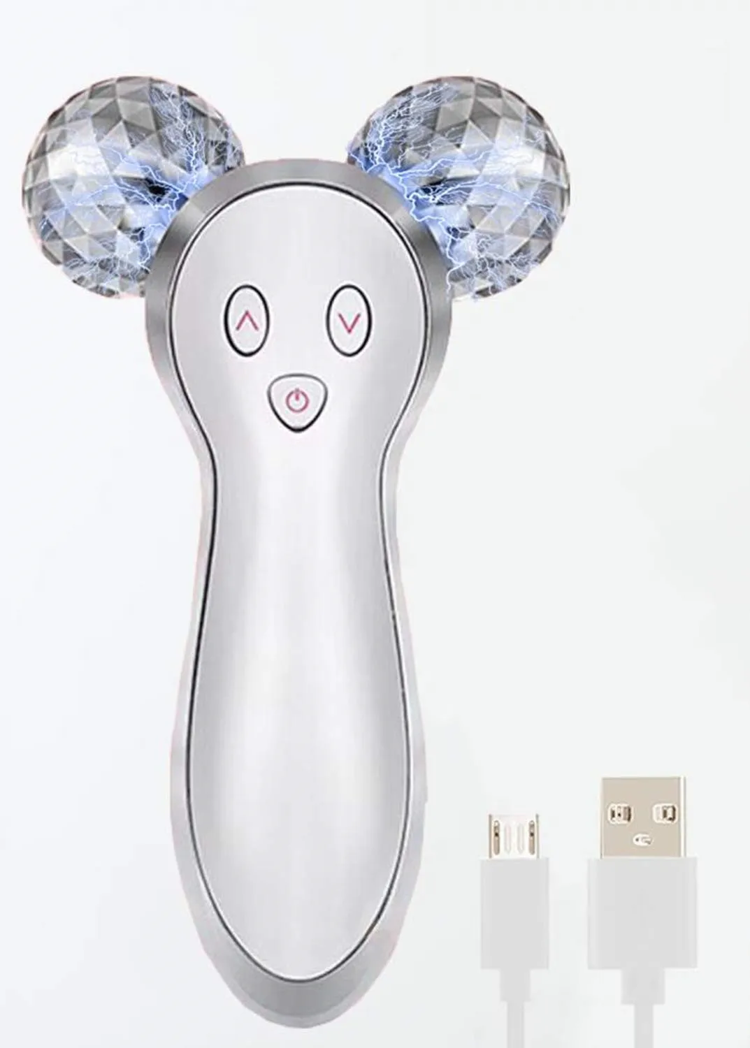 ボディ・フェイスケア Microcurrent Face Lifting Roller 3D Face Lift Roller Massager Acupuncture Microcurrent Skin