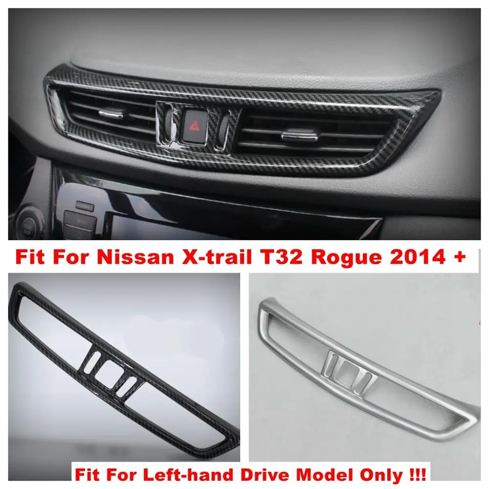 

Dashboard Center Air Conditioner AC Outlet Vent Decoration Cover Trim For Nissan X-trail T32 Rogue 2014 - 2020 ABS Carbon Fiber