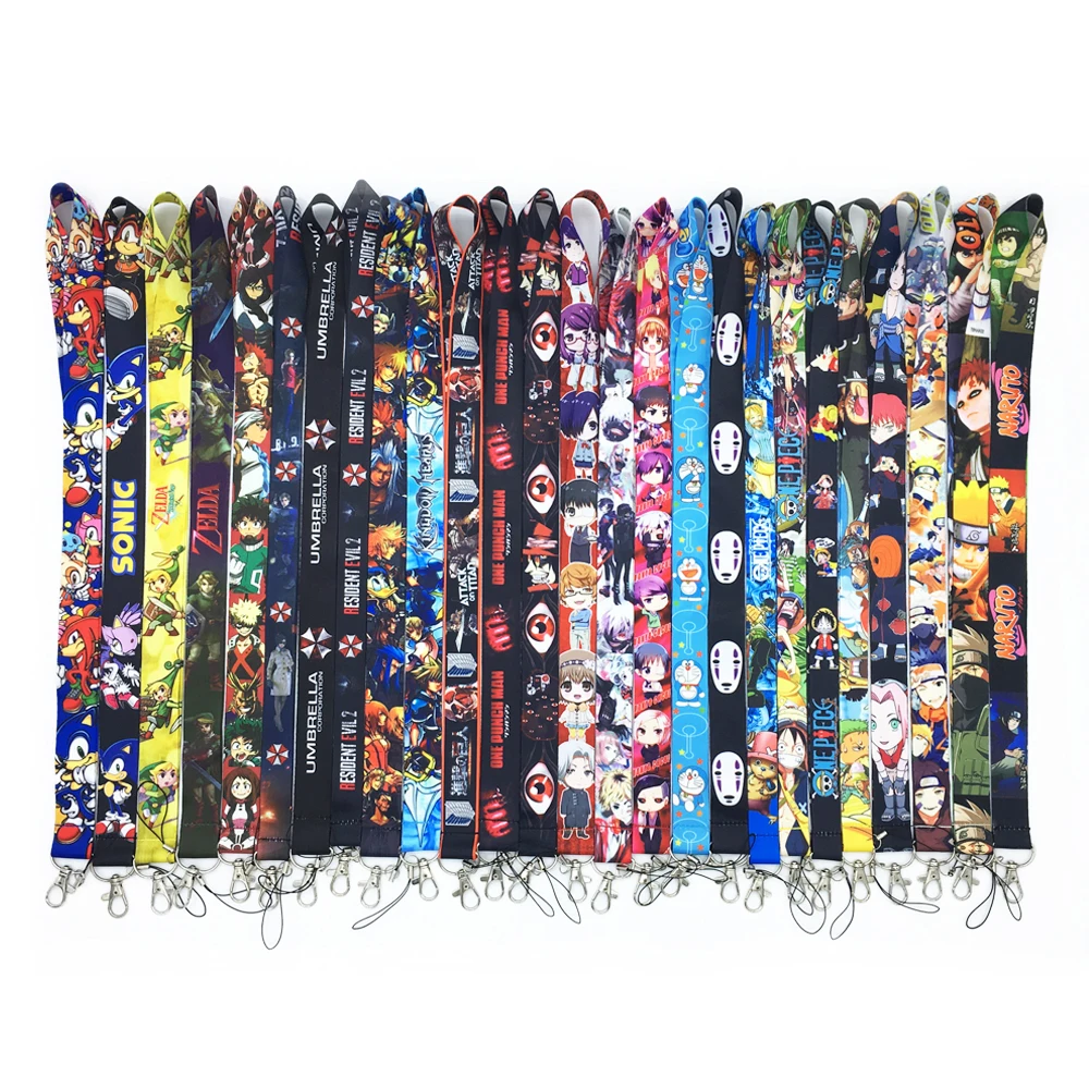New Popular Anime Games Lanyard Phone ID Key Chains Wallet Chain Gift Collection Cute Keychain | Украшения и аксессуары