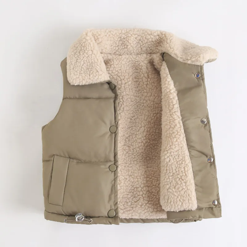 Children Vest Kids Vest Jackets For Girls Outerwear Winter Thick Plus Velvet Boy Jacket New Year Costumes Warm Coats Baby Children Hooded Vest