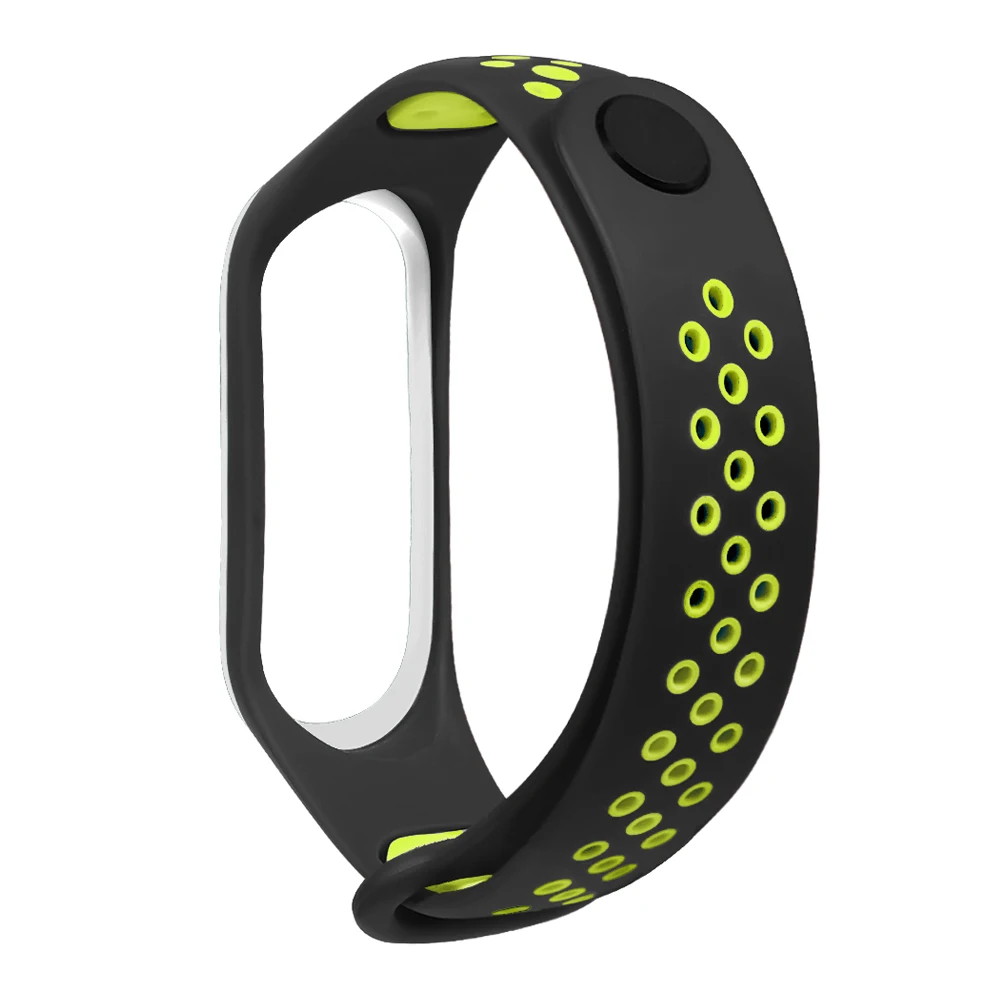 100 шт./упак. для Mi Band 4 Ремешок Браслет для Mi 3 Mi 4 ремешок силиконовые спортивные для Mi Band 4 браслет аксессуары