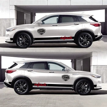 

World Datong Sport Stripes Car Stickers For Infiniti QX50 Mark Levinson car Both side body sport auto stickers