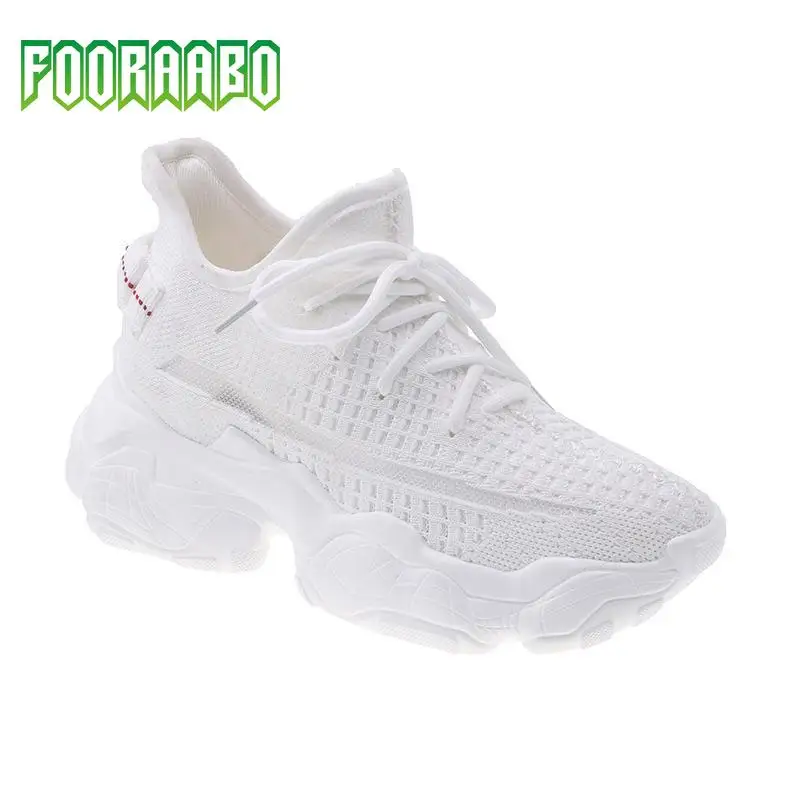 

New Summer Casual Women Sneakers Air Mesh Breathable Shoes Flat Platform Casual Shoes Woman Slippers White Pink Size 35 -40 Y147
