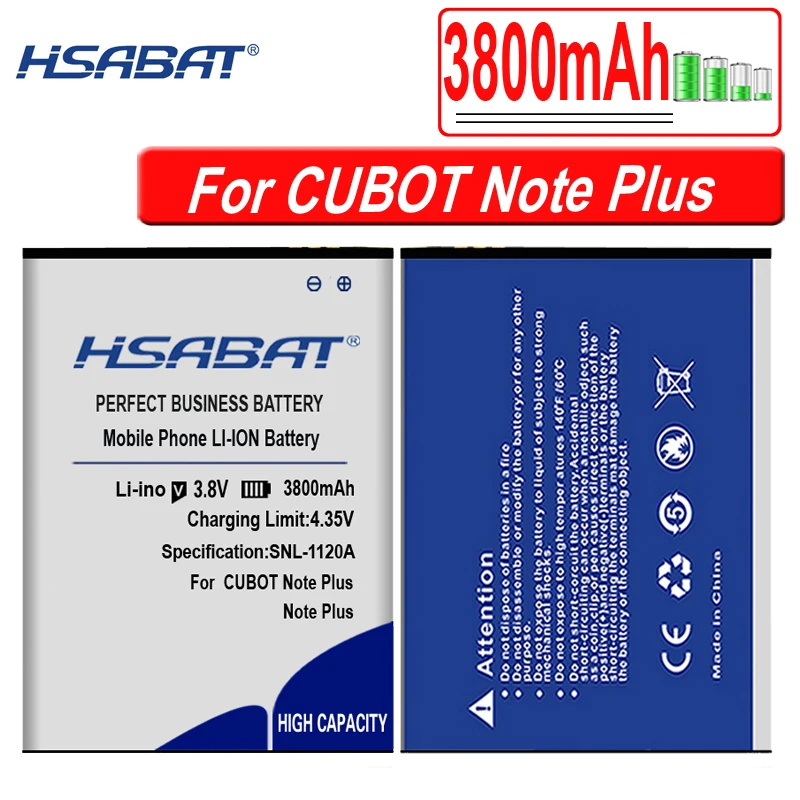 Аккумулятор HSABAT 6500 мАч для CUBOT MANITO/X6/NOTE S/Note Plus/Rainbow/P9/MAGIC/X15/R11/X18/H3/Dinosaur/MAX/S208 A S208A