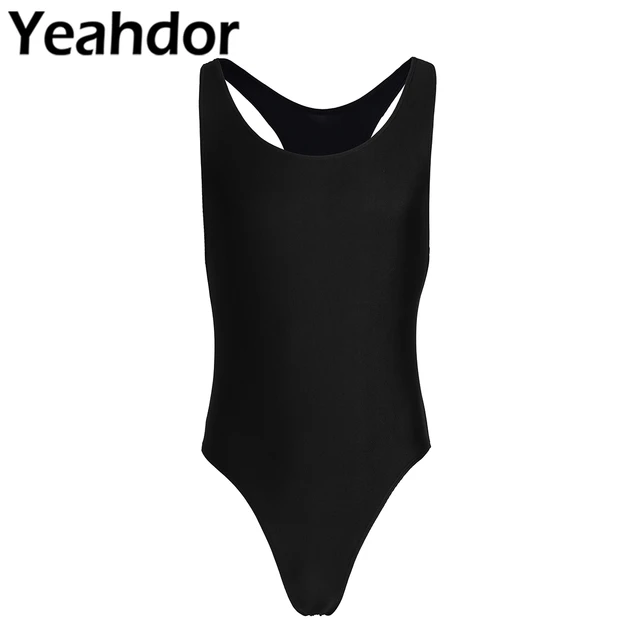 YEAHDOR Women's Sheer Mesh See Through Swimsuit High Cut Thong