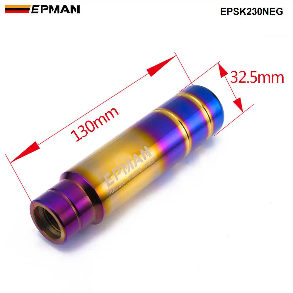 EPMAN JDM Burnt Blue Style Gold Aluminum 13 см ручка переключения передач Рычажная головка для