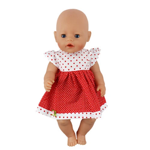 Популярное платье, кукольная одежда, 17 дюймов, 43 см, кукольная одежда, костюм для новорожденных, подарок на день рождения - Цвет: 15