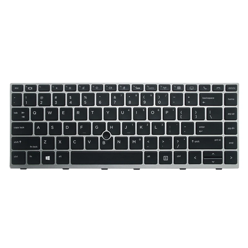  New English Backlit Keyboard for HP EliteBook 840 G5 846 G5 745 G5 with Mouse Point Black US L14378