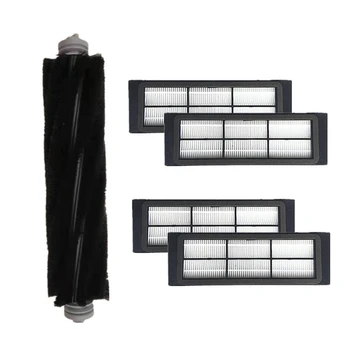 

4PCS Black Filters+1PCS Main Brush for Xiaomi Vacuum 1 S50 S51 S55 S5 S6 Sweeping Robot Vacuum Cleaner Parts