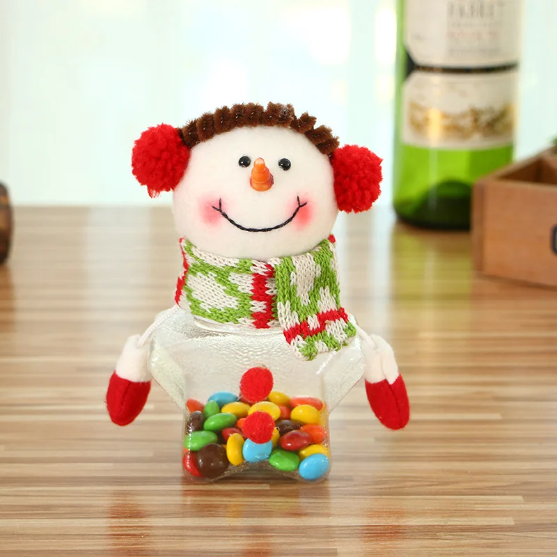 Рождественское украшение Рождественская корзина для хранения конфет украшение Санта-Клаус домашнее хранилище корзина украшения для Рождества - Цвет: Snowman L