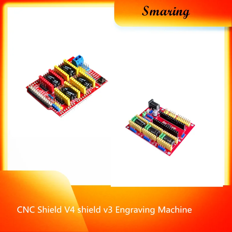 2 Pz Nuovo Cnc Shield V4 Shield V3 Macchina Per Incidere/Stampante 3D/A4988 Scheda Di Espansione Driver Per Arduino Kit Fai Da Te