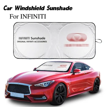 

Car front winddow sunshade logo auto windshield sun cover protector blind parasol coche emblem for infiniti QX60 QX30 QX50 QX70