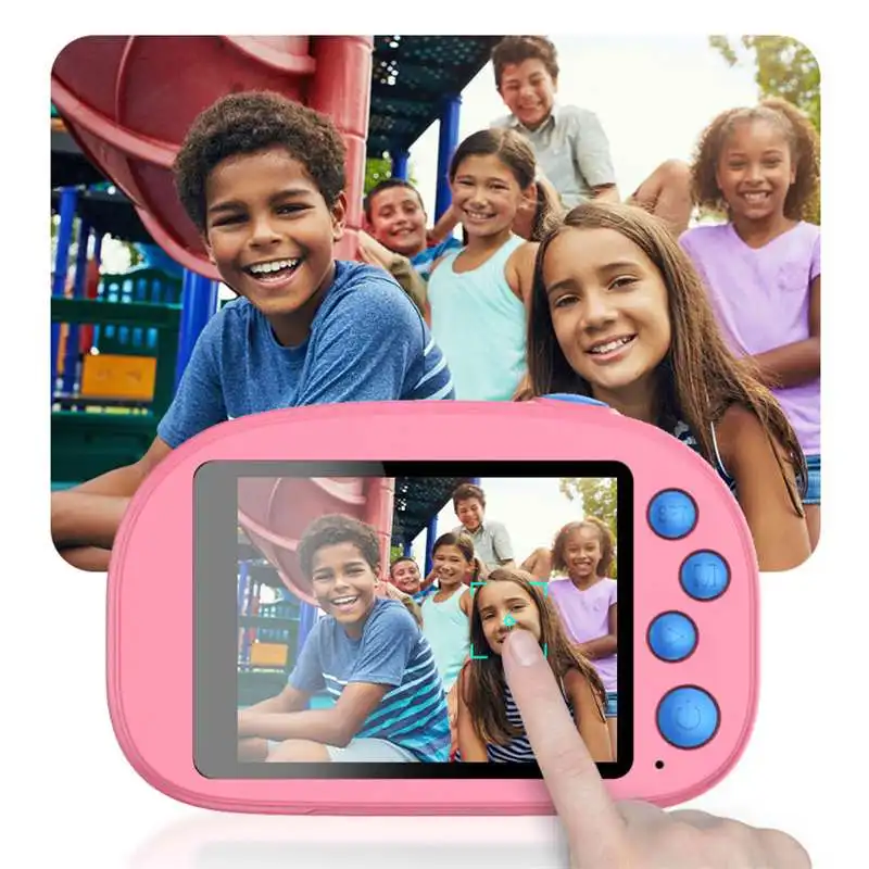 

New 8GB Kids HD Wifi Digital Camera 2.8" LCD Mini Double Lens Doughnut Camera Waterproof Cute Children Birthday/Christmas Gift