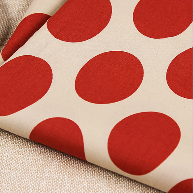 

100*145cm Combed 60s Cotton Poplin Material Children Large Polka Dot Fabric