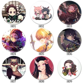 

Anime Demon Slayer Brooches Button Badges Pins for Clothes Backpack Pencil Case