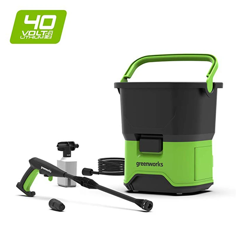 GREENWORKS 5104507 GDC40 Портативная Беспроводная электрическая мойка высокого давления 650 Вт 40 в многофункциональная зеленая мойка для автомобиля лодки и т. Д - Цвет: not with battery