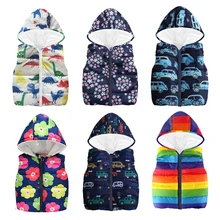 Весенне-осенние утепленные жилеты для маленьких девочек; Верхняя одежда; детские куртки без рукавов с капюшоном; пальто; топ на бретелях для девочек; Свитшот