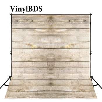 

VinylBDS 10x10ft Vintage Wooden Background Gray Solid Color Wood Backdrop Portrait Wedding Photo for Photocall Studio