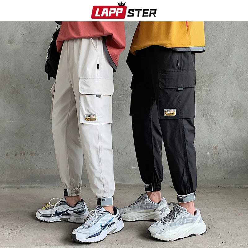 LAPPSTER Мужские Streetwear бегуны Брюки 2019 Mens Hip Hop Black Тренировочные штаны мужчины