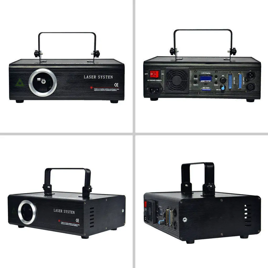 AUCD 40 KPPS DIY правка sd-карта DMX ILDA калейдоскоп RGB 500 МВт лазерный диско DJ вечерние шоу анимация сканирование проектор огни