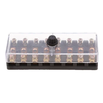 

Car Boat Trailer Vehicle 8 Way Circuit Fuse Box Block Holder 32V 16A