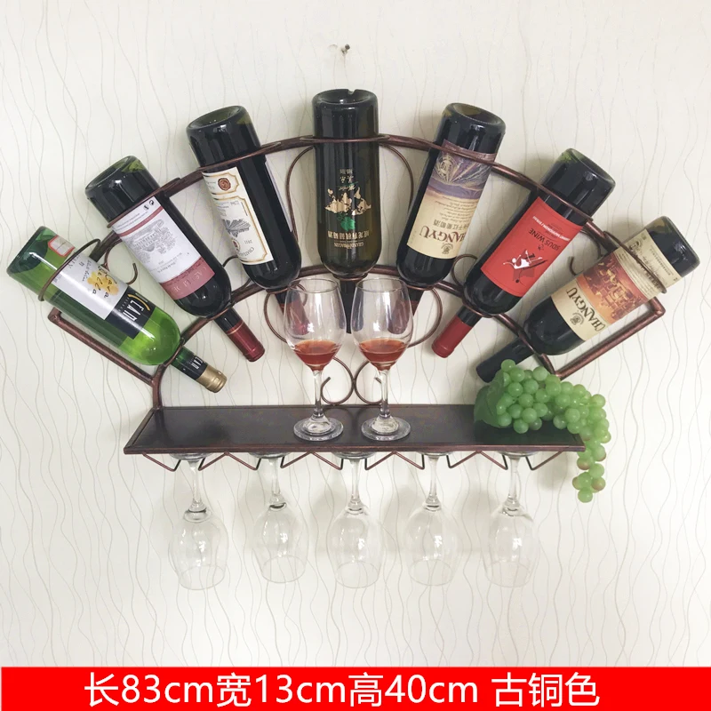 Винный шкаф настенный винный шкаф простой современный подвесной винный шкаф винный Стеклянный держатель настенный вентилятор форма Креативные украшения