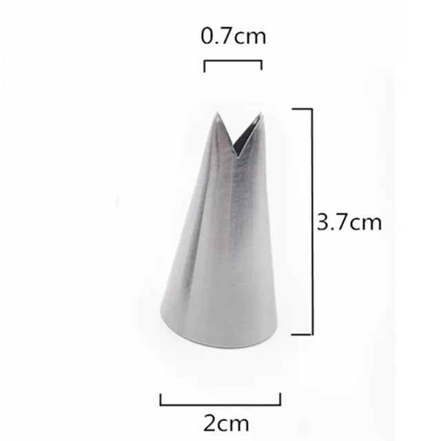 #352 Rózsa Levelek Cupcake Dekorációs Tippek Tésztafúvókák Fondant Dekorációk Levél Bakeware Rozsdamentes Acél Csövek Fúvókák - Image 3