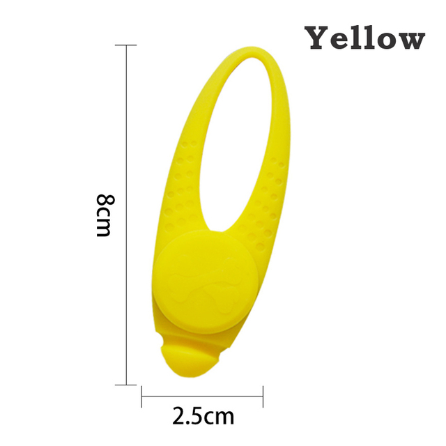 Rubber LED Pet Collar Lights Night Safety Dog Cat Collar Glowing Luminous Pendant