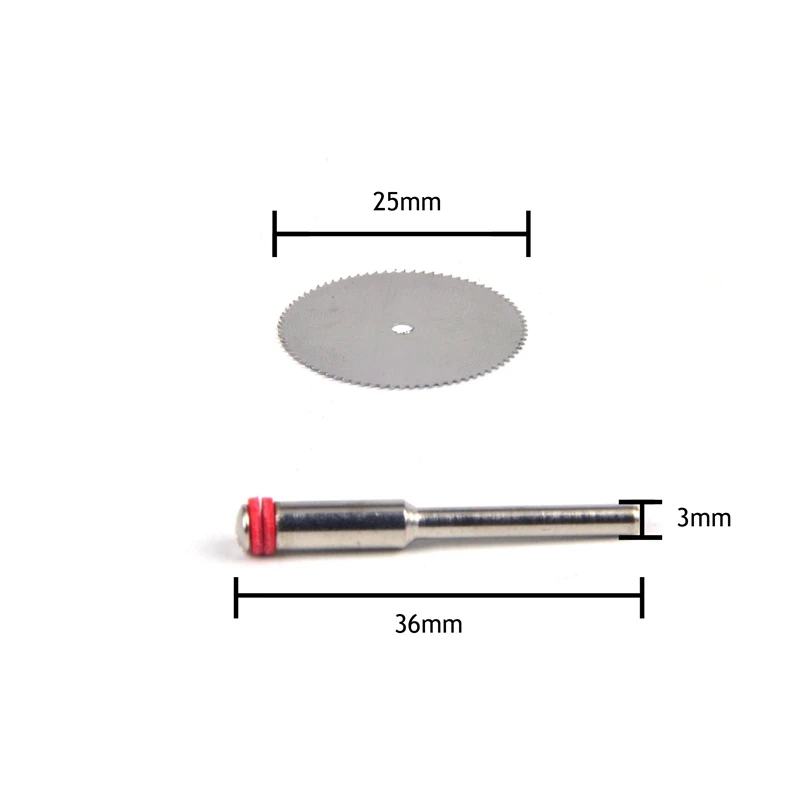 POLIWELL 16 мм~ 32 мм из нержавеющей стали небольшой круглый заостренный набор лезвий 3 мм фиксированный стержень пластиковый отрезной диск для вращающегося инструмента Dremel - Цвет: 25mm-11pcs set