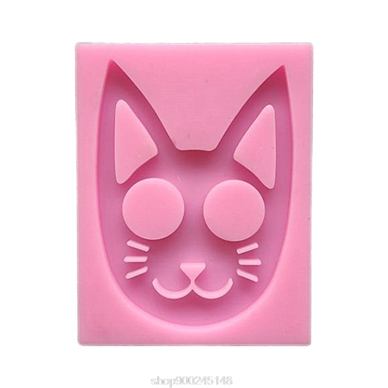 DIY Super Glossy Self-defense Cat Keychain Pendant Casting Silicone Mould Clay Crafts Making Crystal O06 20 Dropshipping | Украшения и