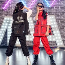 Красивый детский костюм для уличных танцев на рост от 110 до 170 см одежда в стиле хип-хоп для мальчиков Одежда для танцев в стиле джаз для девочек, куртка, брюки костюмы, DWY2278