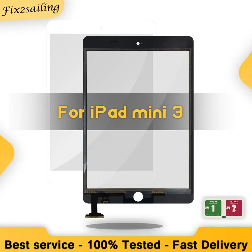 Для iPad Mini 3 сенсорный стеклянный экран дигитайзер с IC коннектором для mini A1599 A1600 A1601