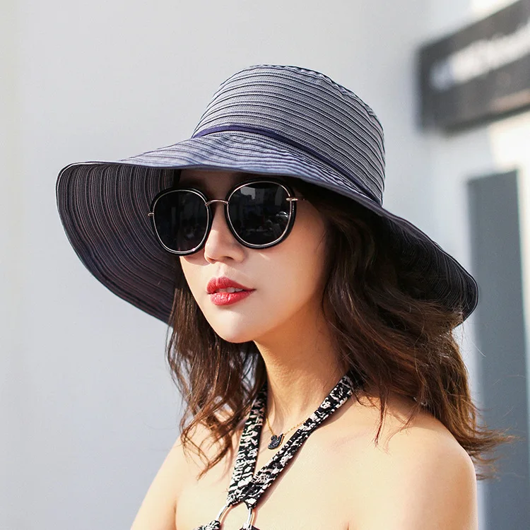 

Summer new hat ladies sun protection out sun hat Korean version folds large along the beach hat hundred sun hat