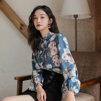 

Blusas Cotton Blouse Women Tops Polyester Rushed Blusa Zanzea Plus Size Shirts Free Shipping 2020 Design Print Shirt Sleeve New