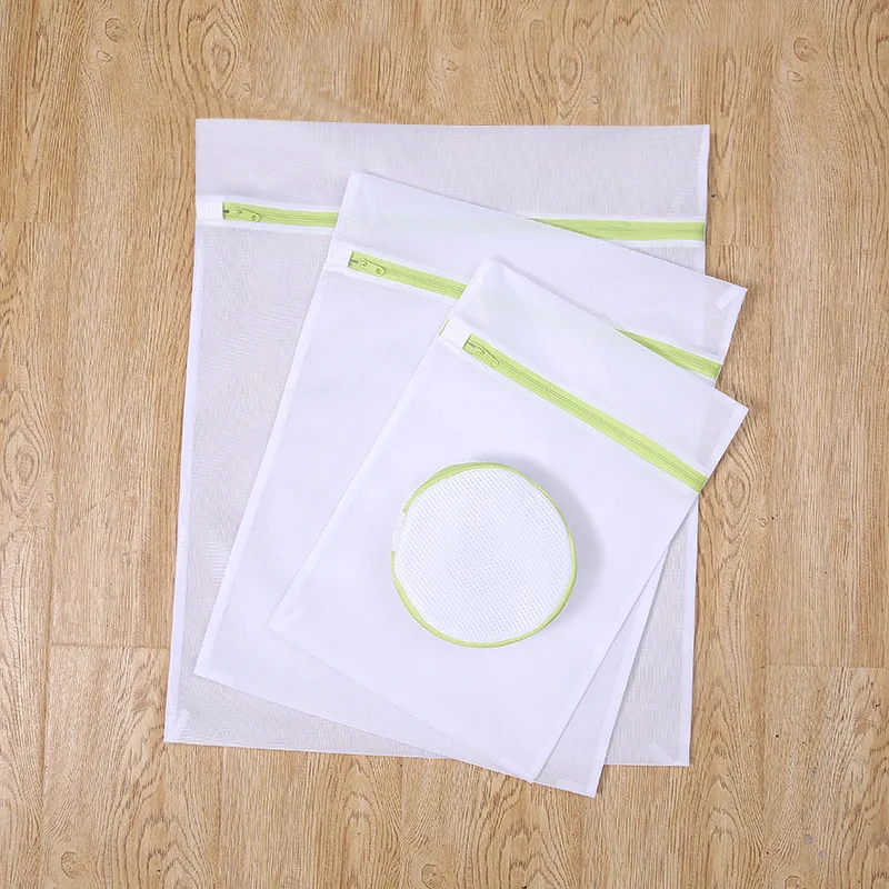 

Large Amount Laundry Bag 4 Pieces in a Set Green Zip Underwear Laundry Protection Bags Fine Mesh Laundry Protective Laundry Bag