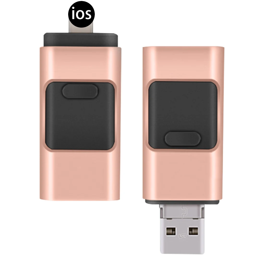 rose gold 16GB HD Memory Stick компьютерной периферии благодаря адекватному USB флэш-накопитель Apple 3-в-1 Мобильный USB флэш-накопитель - Цвет: rose gold 16GB