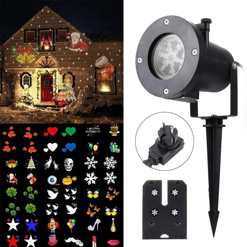 

Santa Claus LED Lights Christmas Projector - LED Projector 12 patterns Lights Snowflake Projector for Holiday Outdoor House