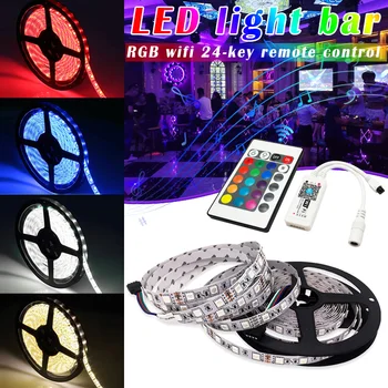 

Spot LED Strip Light RGB 24 Keys Remote Waterproof Color Changing Lamp for Home Bedroom QP2