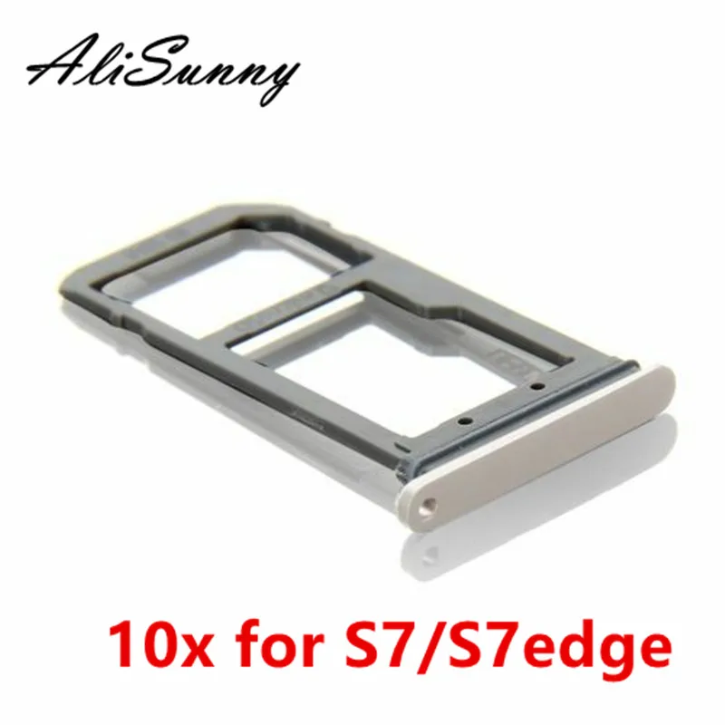 AliSunny держатель для sim карт 10 шт. SamSung Galaxy S7 G930F S7Edge G935F двойной адаптер сменные