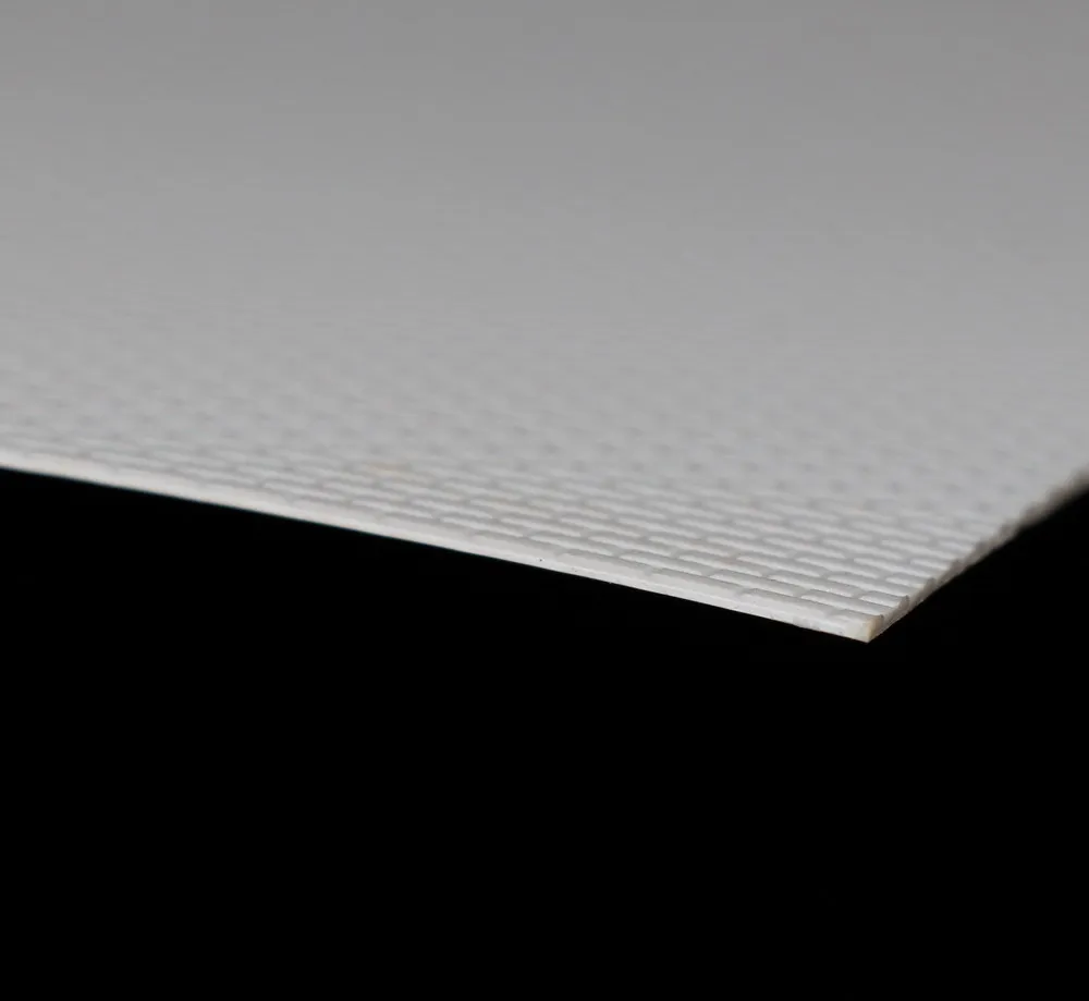 ABS18 4pcs ABS Styrene Plasticard Floor Wall brick Sheet 215mm x 300mm White 
