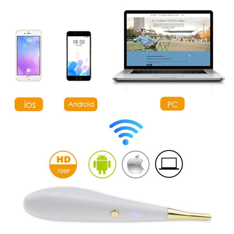 2 миллиона hd Wi Fi Видимый эндоскоп для ушей носа и горла камера ушного канала