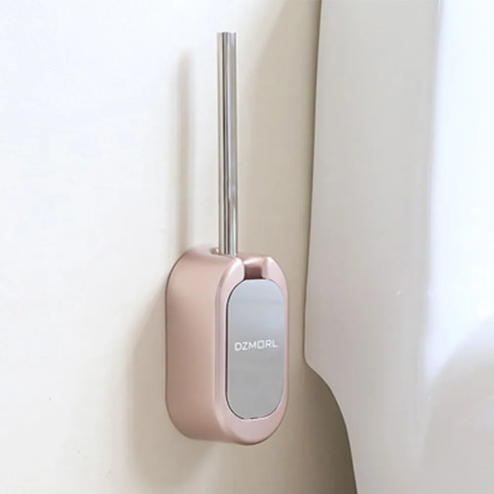 rose gold Стильный набор клейкой щетки Съемный Настенный Набор ершиков для туалета для домашних гостиниц - Цвет: rose gold